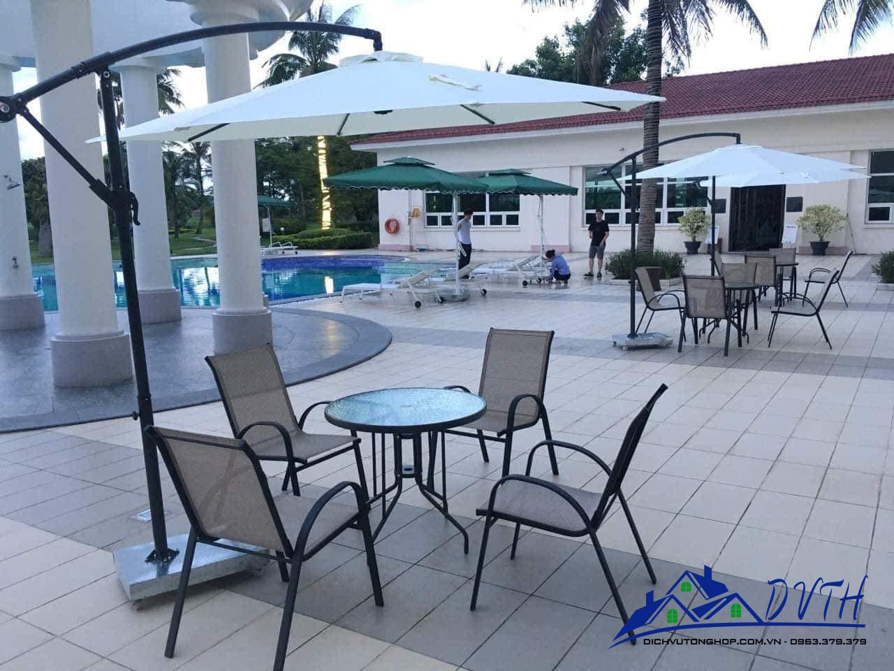 Ô dù che nắng tại Điện Biên